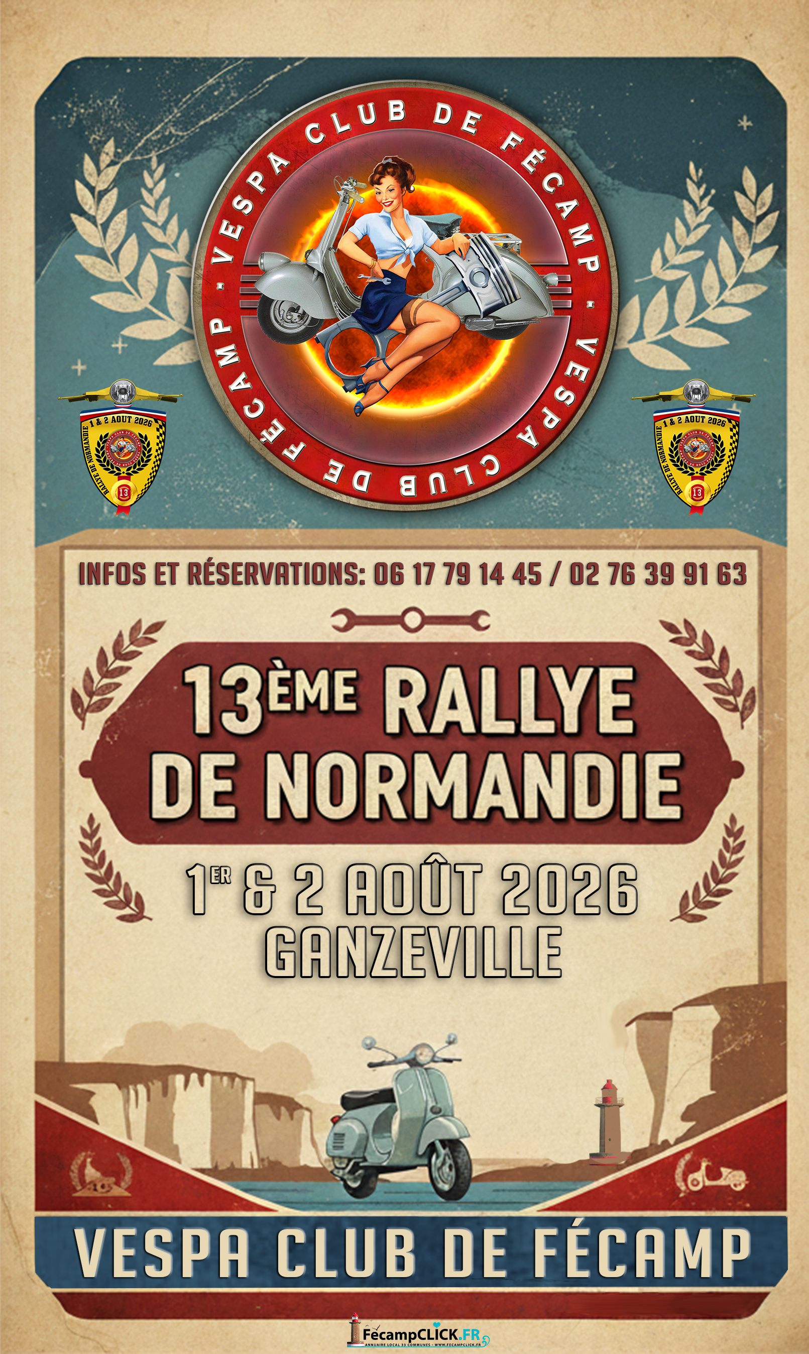 13 eme Rallye de Normandie vespa club de fécamp 1 & 2 août 2026