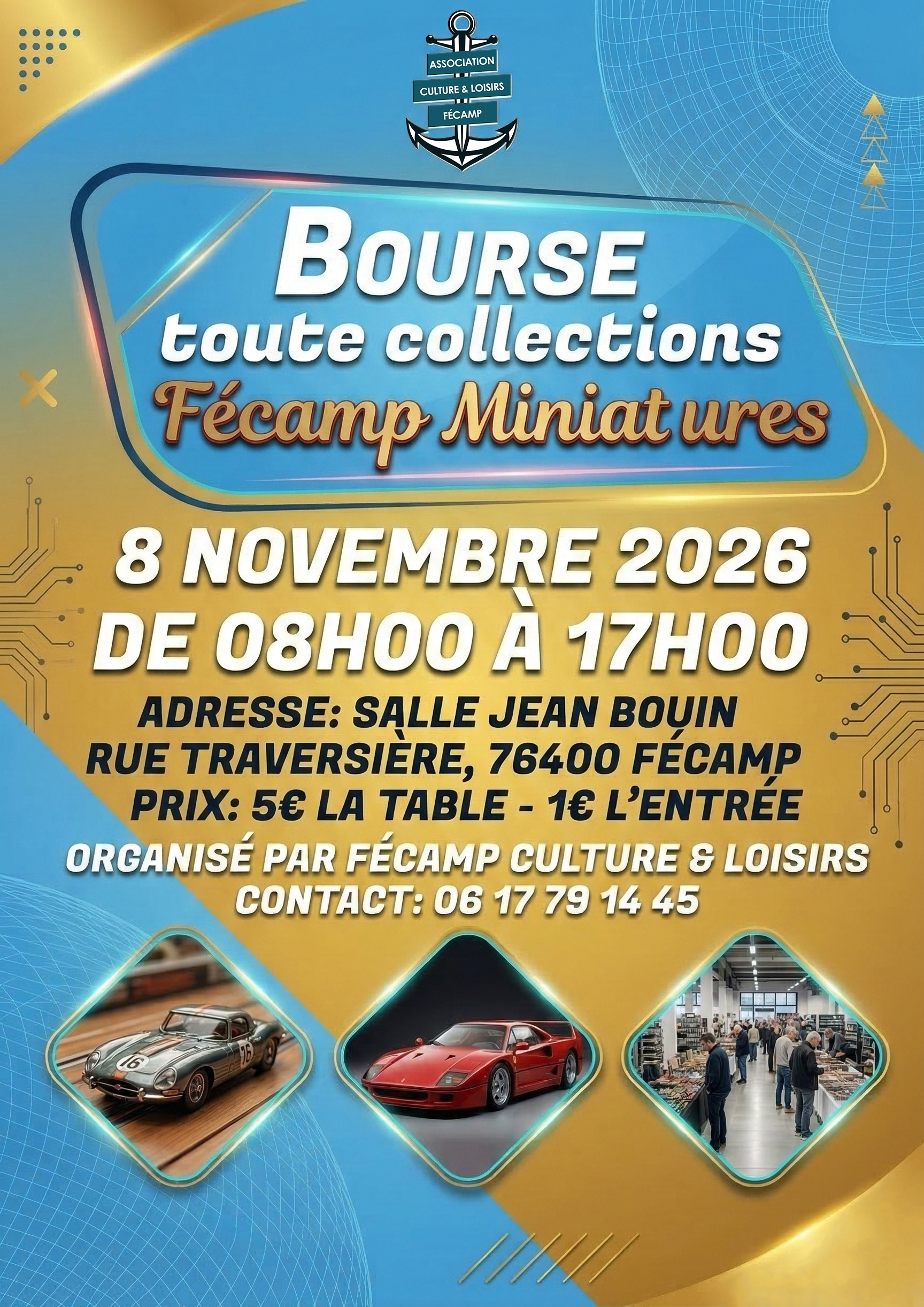 Bourse toute collections 8 Novembre 2026 Fécamp culture & loisirs