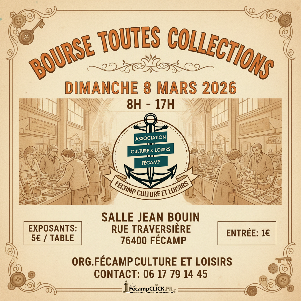 Bourse toutes collections 8 mars 2026 Fécamp