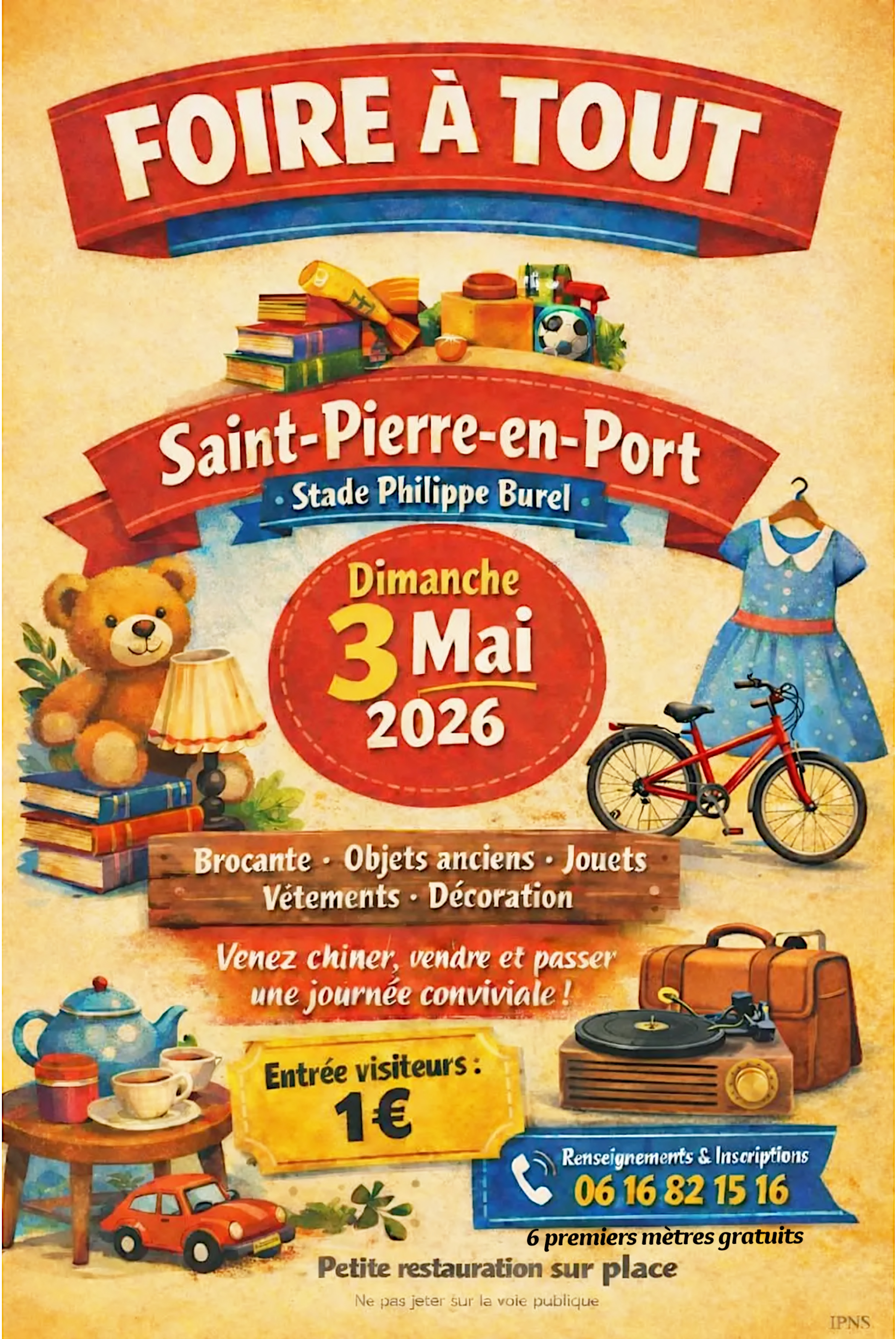 Foire à tout Saint Pierre en Port 3 mai 2026
